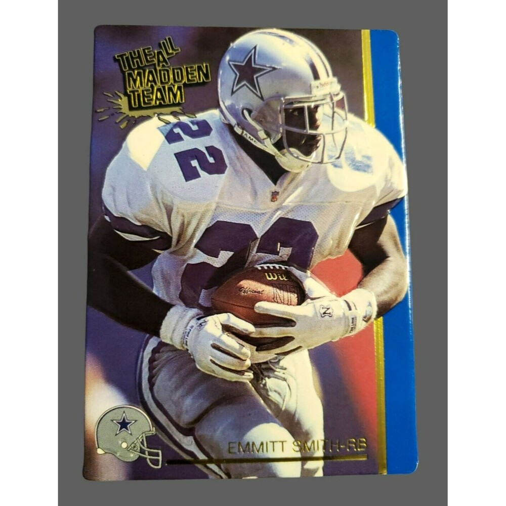 1991 Action Packed EMMITT SMITH The All Madden Team NFL Football Card 27 Cowboys